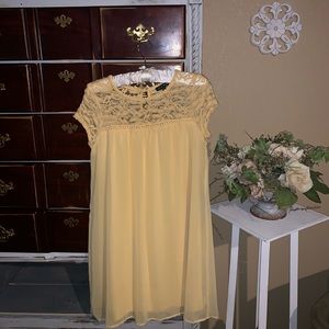 Mustard yellow lace tunic